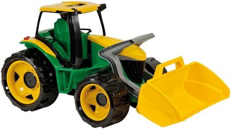 Traktor se lžící zeleno žlutý