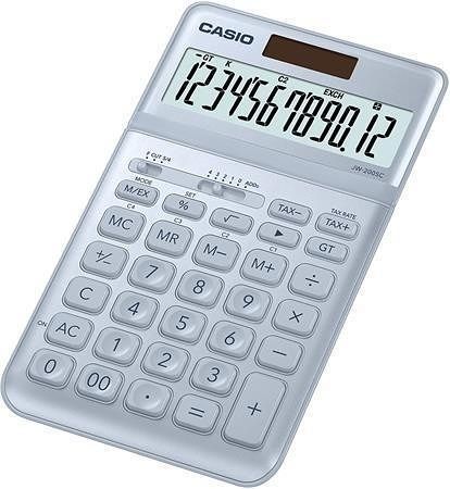 Kalkulačka stolní, 12 místný displej, CASIO &quot;JW 200SC&quot;, kovově modrá