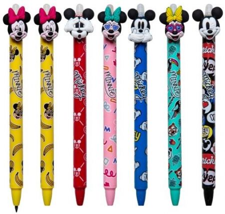 Kuličkové pero gumovací Colorino Disney Mickey/Minnie modré