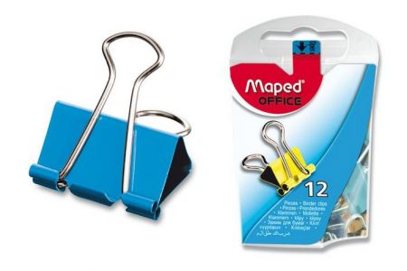 Vázací klipy Maped barevné 15 mm, 12 ks, krabička