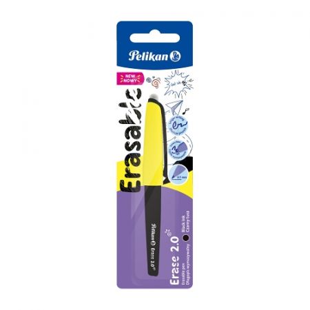 Gumovací pero Pelikan, 1 ks na blistru, černé