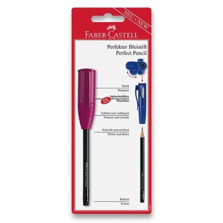 Grafitová tužka Faber-Castell Perfect Pencil III blistr, mix barev
