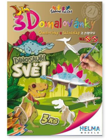 STIL 3D omalovánka A4 - SET Dinosauří svět