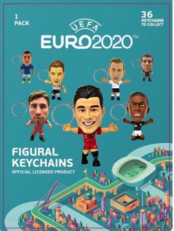 Přívěsek na klíče Euro 2020 3D figurka fotbalisty