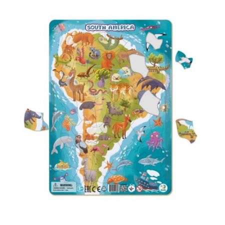 Puzzle rámové Zvířata jižní Ameriky 53 dílků