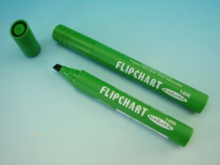 Značkovač Flipchart 1406 plochý zelený