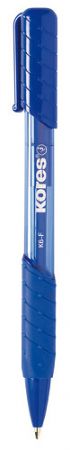 KORES K6 Pen, mechanické, soft grip, transparentní, trojhranné, šíře F-0,7 mm, modrá