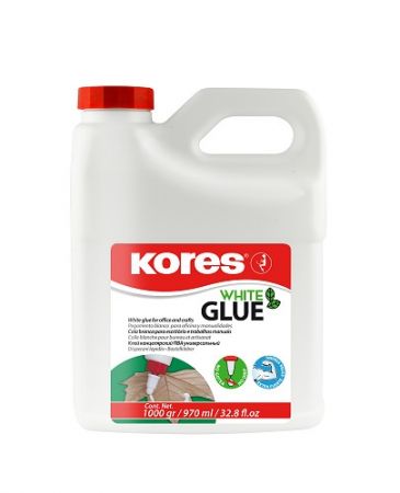 KORES White glue 1000 g, lepí i dřevo