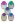 KORES MIGOO, dvojité plastové ořezávátko se zásobníkem, mix 5 barev