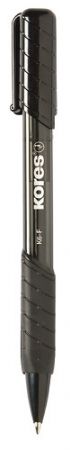 KORES K6 Pen, mechanické, soft grip, transparentní, trojhranné, šíře F-0,7 mm, černá