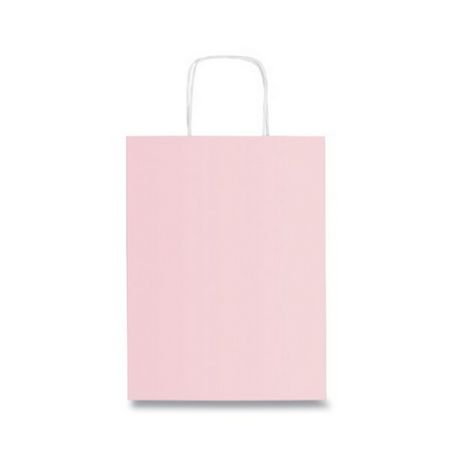Papírová taška SADOCH Tinta Unita Pastel růžová M