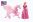 Panenka Anlily princezna kloubová 30cm plast s jednorožcem 40cm s hůlkou 2 barvy v krabici