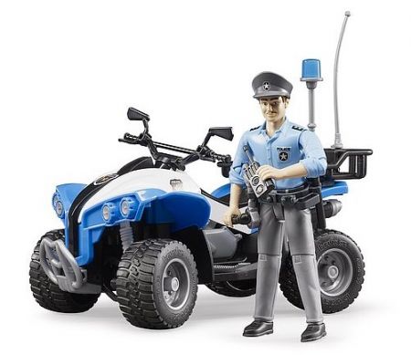 BRUDER 63010 Policejní čtyřkolka s figurkou policisty POLICIE