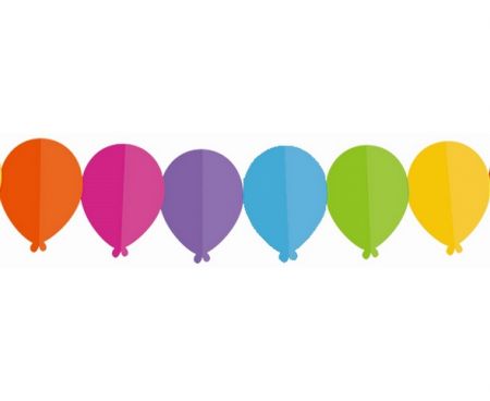 Girlanda barevné balonky 360x13,3x18cm