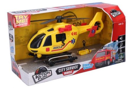 Vrtulník záchranáři 31 cm s navijákem
