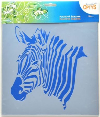 Šablona Zebra, 25 x 25 cm, plast