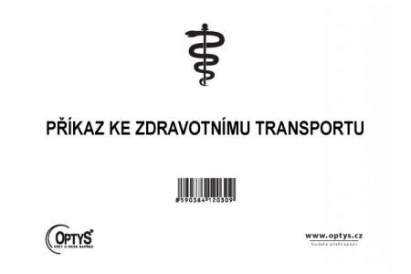 Příkaz ke zdravotnímu transportu, A5, 2 × 25 listů, číslovaný, samopropisovací, OPTYS 1203