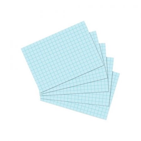 Herlitz - Karty do kartotéky A7, modré, čtvereček