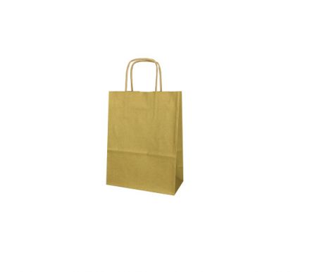 Papírová taška SADOCH Allegra zlatá XS, 16 x 21 x 8cm