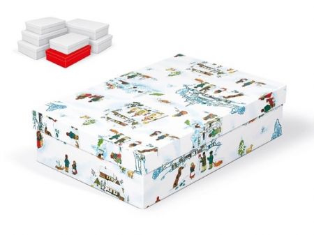 Krabice dárková vánoční A-V005-CL 28x18x7cm