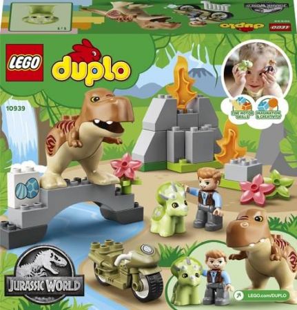 LEGO DUPLO Jurassic World 10939 T-Rex a Triceratops na út