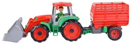 LENA TRUXX Traktor s přívěsem na seno, ozdobný kartón