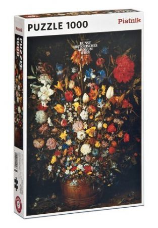 PIATNIK 1000 d. Brueghel - Květiny v dřevěné váze
