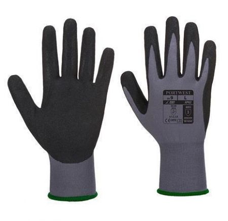 Ochranné rukavice &quot;Dermiflex Aqua&quot;, šedo-černá, nitrilové, vel. XL, AP62G8RXL