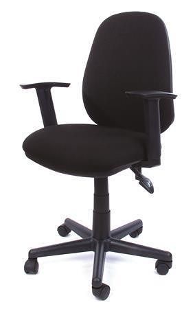 Kancelářská židle &quot;Smile&quot;, s nastavitelnými područkami, černé čalounění, MAYAH 10008-03CK