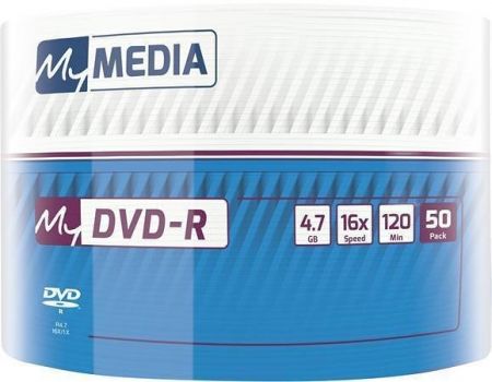 DVD-R 4,7 GB, 16 x, 50 ks, shrink, MYMEDIA 69200
