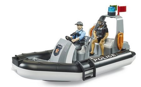 BRUDER 62733 Policejní člun se 2 figurkami a příslušenstvím