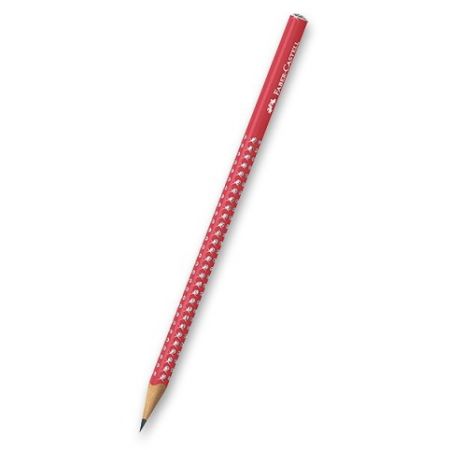 Grafitová tužka Faber-Castell Sparkle - perleťové odstíny červená