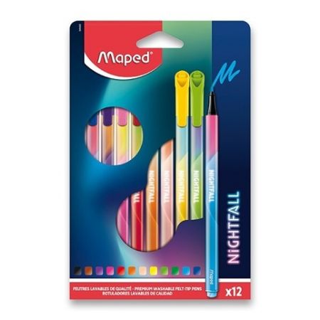 Dětské fixy Maped Color&#39;Peps Deco Nightfall 12 barev