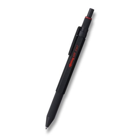 Kuličková tužka Multipen Rotring 600 Black 3 v 1 3 barvy + mechanická tužka 0,5mm