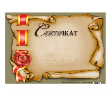 Diplom A4 Certifikát 