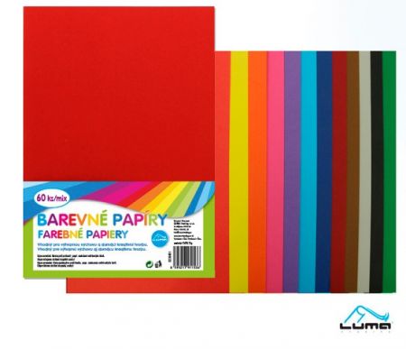 Papír náčrtkový A4 60 listů 80g 12 barev