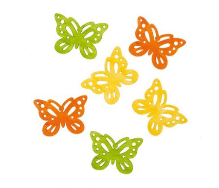 Dřevění motýli 6 cm, 6 ks , 3918