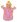 Princezna Adélka 29 cm růžová, maňásek