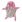 Králík 30 cm růžový, uzlíkový maňásek
