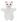 Kočička bílá 26 cm, maňásek