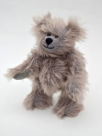 Medvěd 20 cm kloub.šedý-dl.vlas