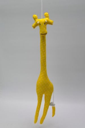 Žirafa DEKO 55 cm, puntíkovaná žlutá