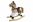 Kůň houpací světle hnědý plyš na baterie 71cm se zvukem a pohybem nosnost 50kg v krabici