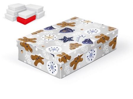 Krabice dárková vánoční A-V007-C 28x18x7cm