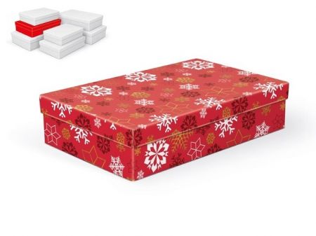 Krabice dárková vánoční A-V006-D 30x19x7cm