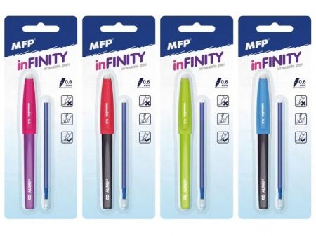 Kuličkové pero gumovací Infinity + náplň 0,6 modré na blistru