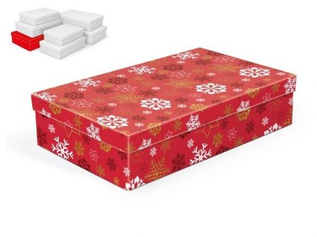 Krabice dárková vánoční A-V006-F 34x22x8cm