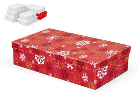 Krabice dárková vánoční A-V006-G 36x22x9cm