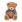 Plyšový medvěd s mašlí 15 cm sv.hnědý