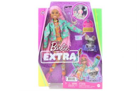 Barbie Extra - růžové copánky GXF09